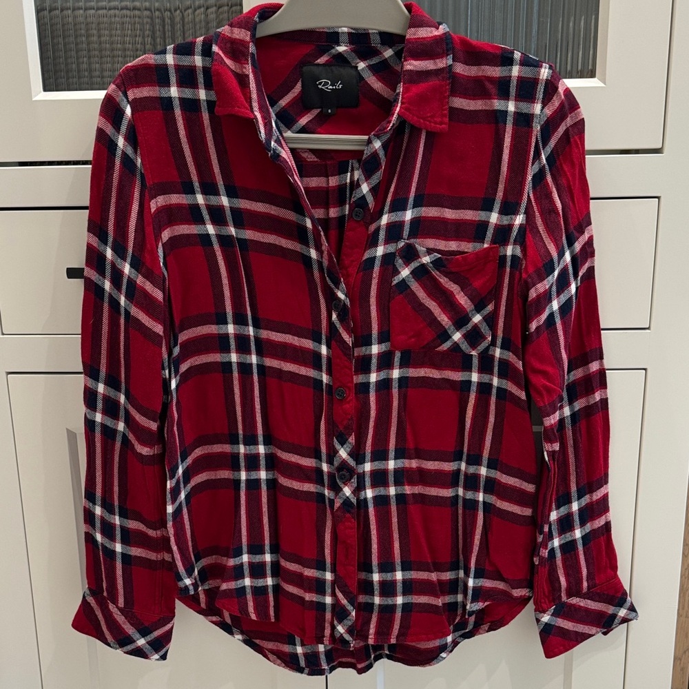 Rails Red and Black Women’s soft Plaid Shirt